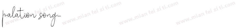 palation song字体转换